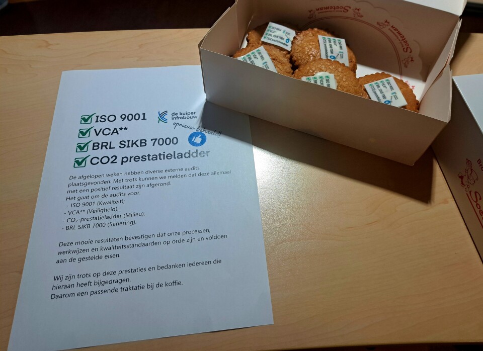 De Kuiper Infrabouw behaald diverse certificaten KAM 2026