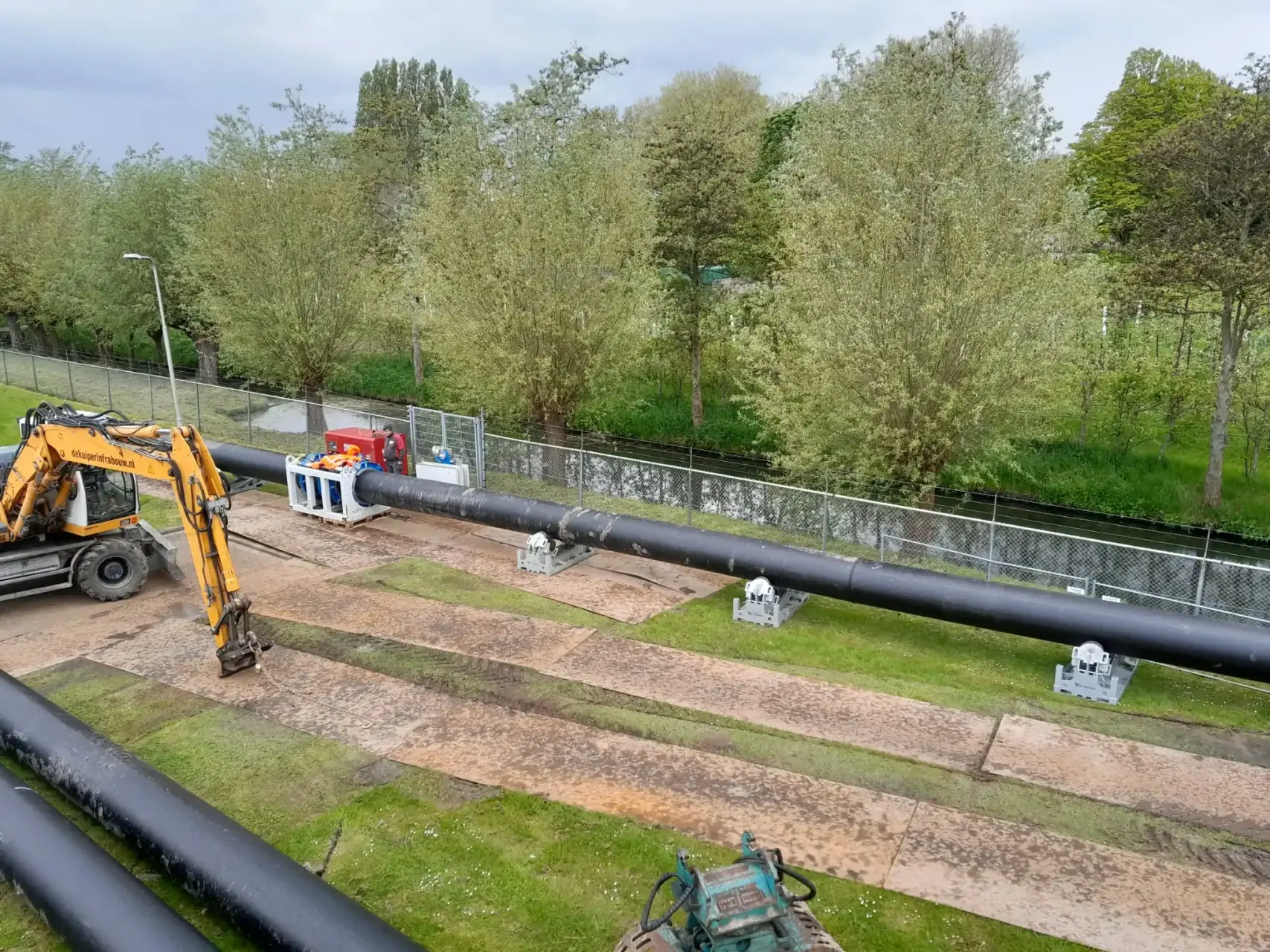 De Kuiper Infrabouw persleiding RWZI effluentwater Papendrecht terrein Waterschap Rivierenland