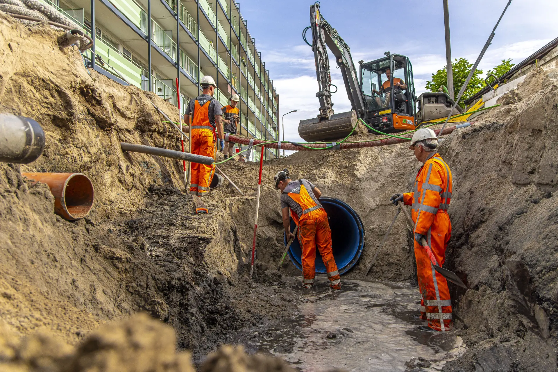 De Kuiper Infrabouw Vogelbuurt Sliedrecht Leeuwerik werk in uitvoering